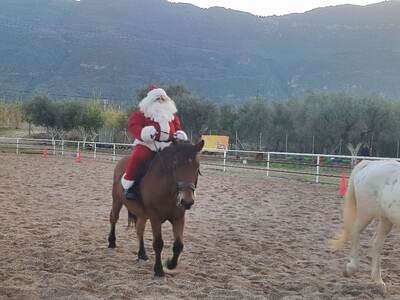 ΑΙΓΙΟ: Με άλογο ο Αϊ Βασίλης - ΦΩΤΟ