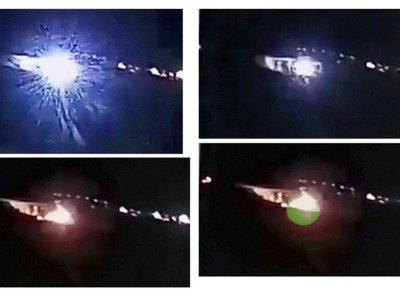 Η ανάφλεξη. Ο πράσινος κύκλος δείχνει τη...