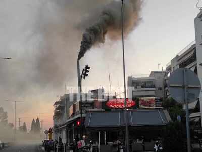 Πάτρα: Πυκνοί καπνοί από φωτιά σε λάδια ...