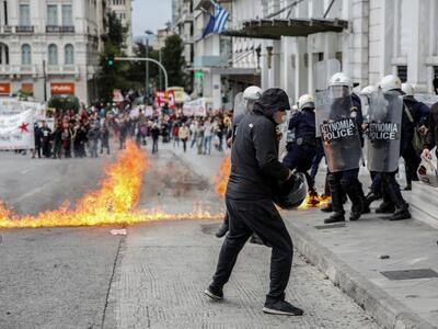 Επεισόδια στο κέντρο της Αθήνας από αντι...