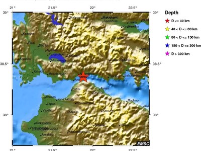 Σεισμός 3.7 Ρίχτερ στη Ναύπακτο