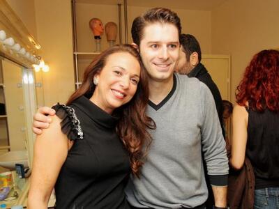 Η Χριστίνα Αλεξανιάν με τον Αλέξανδρο Μπουρδούμη