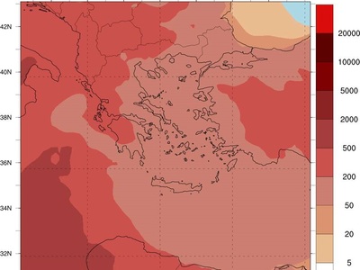 Χάρτης 1: Αναμενόμενες συγκεντρώσεις σκό...