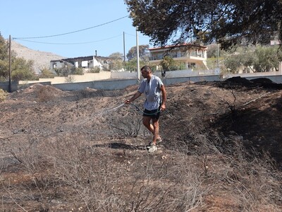 Κερατέα: Σε ύφεση η φωτιά- Ανυπολόγιστες...