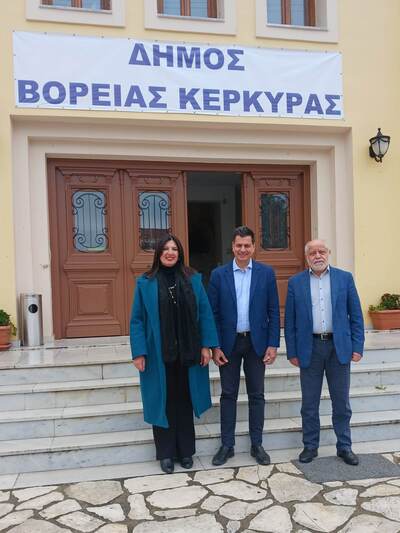 Επίσκεψη Πέτρου Ψωμά στη Βόρεια Κέρκυρα και συνάντηση με τον Δήμαρχο