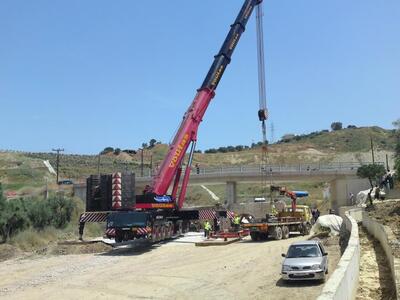 Η μεταφορά τμήματος του υδραγωγείου