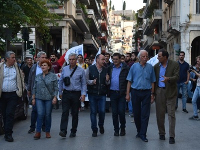 Ο Κ. Πελετίδης στην πορεία κατά του ΝΑΤΟ...