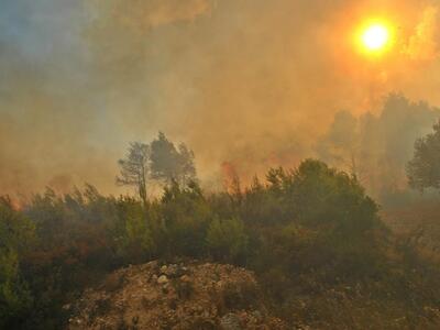 Ζάκυνθος: Υπό έλεγχο η φωτιά στις Νερατσ...
