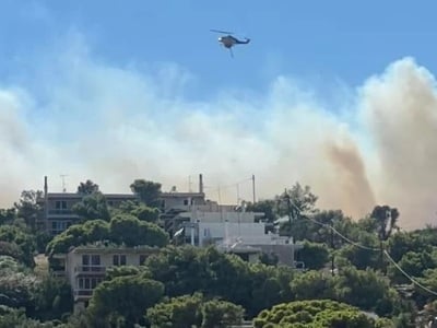 Λαύριο: Καλύτερη η εικόνα από την φωτιά,...