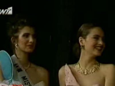 H Ευγενία στα καλλιστεία του 1992. Η Μαρ...