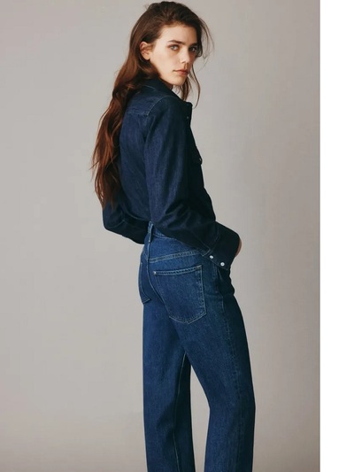 H&M, Slim Straight High Ankle Jeans