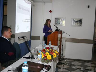 Η ομιλήτρια κα. Μπρίνια Κατερίνα