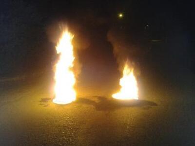 Βραχνέικα: Έβαλαν φωτιά σε λάστιχα στην ...