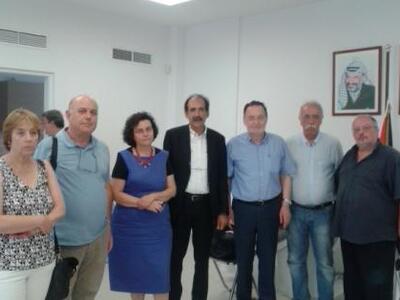 Ο Β. Χατζηλάμπρου στην πρεσβεία της Παλαιστίνης