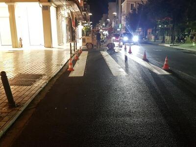 Διαγραμμίσεις στο κέντρο της Πάτρας, στα...