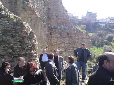 Ο τότε δήμαρχος Ανδρέας Φούρας στο υδραγωγείο