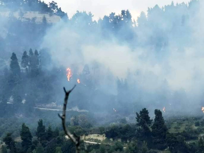 Ανεξέλεγκτη η φωτιά στην Κασσάνδρα Χαλκι...