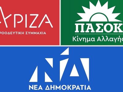 Δημοσκόπηση GPO: NΔ, ΠΑΣΟΚ, ΣΥΡΙΖΑ