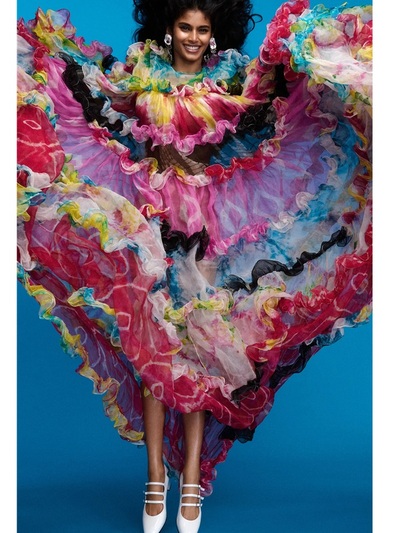 Πολύχρωμο φόρεμα Ashish. 