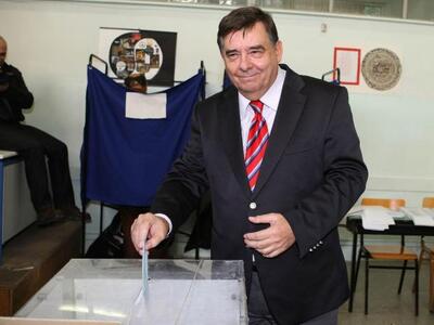 Ο πρόεδρος του ΛΑΟΣ, κ. Γιώργος Καρατζαφ...