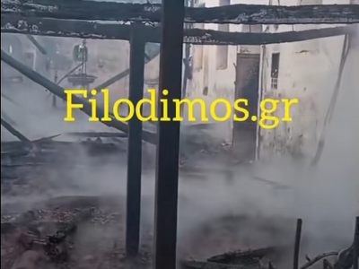 Αιγείρα: Ολοσχερής καταστροφή του Ι.Ν. Κ...