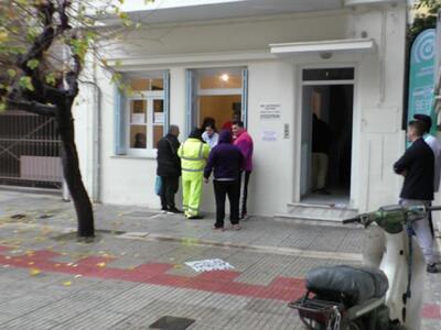 Χώρος διανομής συσσιτίου στην Αγία Σοφία