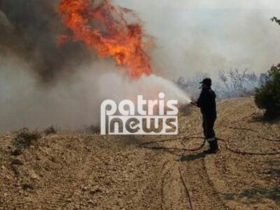 Συναγερμός στην Ηλεία για την πυρκαγιά σ...