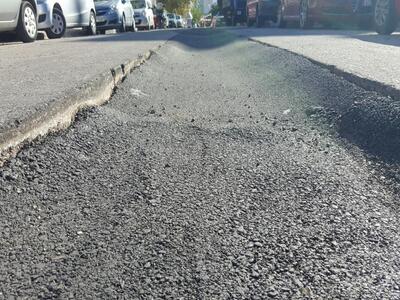 Πάτρα:Καθίζηση μετά από ασφαλτόστρωση, γ...