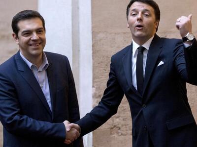 Δείτε πώς ο Ρέντσι υποδέχθηκε τον Τσίπρα...