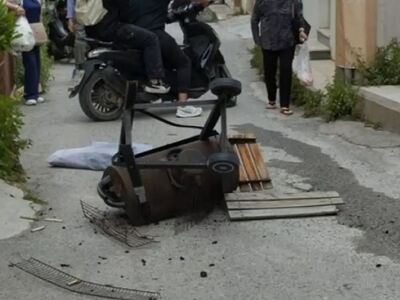 Ηράκλειο: Ψησταριά «προσγειώθηκε» πάνω σ...