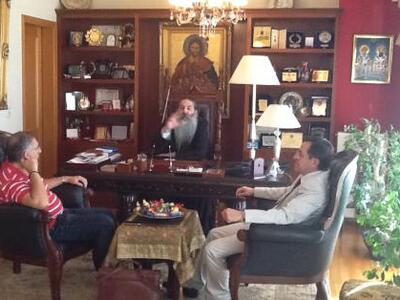 Συνάντηση Νίκου Νικολόπουλου με τον Μητρ...