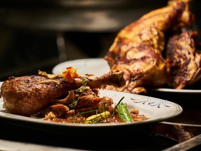 Ανατολίτικο κοτόπουλο με κρεμώδη σάλτσα  