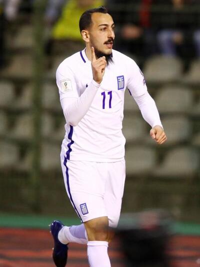 Στην φωτογραφία ο Κ. Μήτρογλου πανηγυρίζει το 0-1