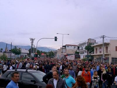 Πορεία διαμαρτυρίας στο Μενίδι - Τεταμέν...