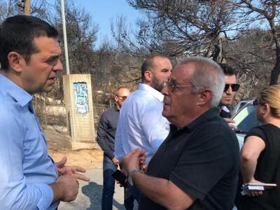 Επίσκεψη Τσίπρα στα καμμένα της Ανατολικ...