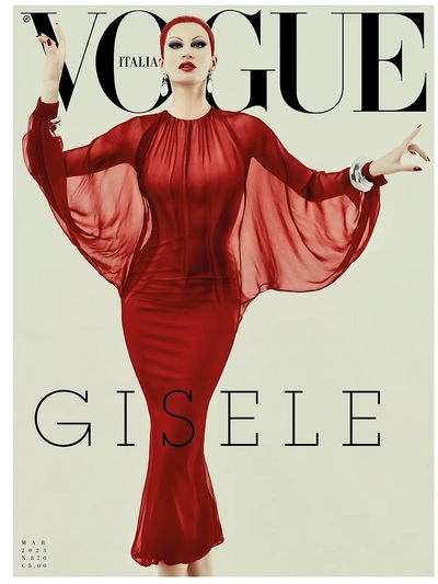 Cover girl με Valentino και αναπάντεχο beauty look