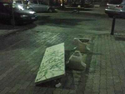 Πάτρα: Στόχος βανδάλων παγκάκι στην Τριών Ναυάρχων