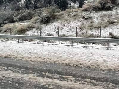 Αχαϊα: Χιονίζει στην Εθνική οδό - Επί πο...