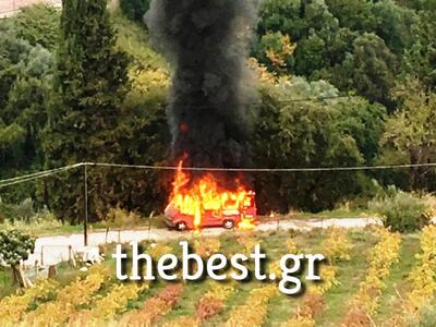 Άρπαξε φωτιά φορτηγό στη Θέα Πατρών – ΔΕΙΤΕ ΦΩΤΟ