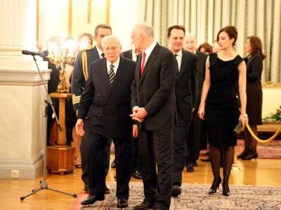 Από αριστερά: ο Πρόεδρος της Δημοκρατίας...