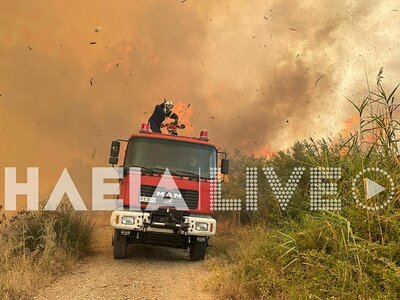 Πύργος: Μεγάλη πυρκαγιά στην Σπιάντζα- Δ...