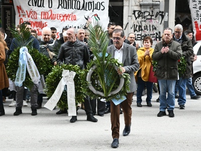 Πάτρα: Κατέθεσε στεφάνια για το Πολυτεχν...