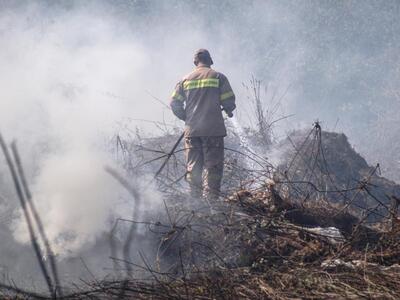 Σε ύφεση η φωτιά στο Βροντερό Φλώρινας