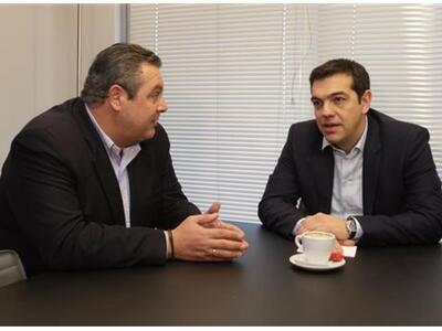 Σε εξέλιξη η συνάντηση Τσίπρα-Καμμένου