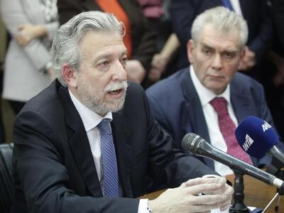 Ο Υπουργός Δικαιοσύνης, Σταύρος Κοντονής...