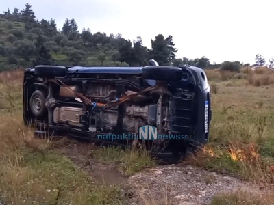 Ναύπακτος: Αυτοκίνητο ντεραπάρισε στον π...