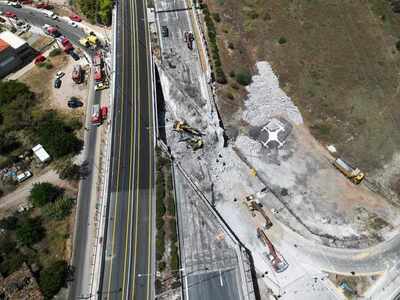 ΚΑΤΑΡΡΕΥΣΗ ΓΕΦΥΡΑΣ ΠΕΡΙΜΕΤΡΙΚΗΣ ΠΑΤΡΑΣ: Δείτε φωτογραφίες από drone