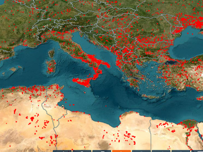 Χάρτης με τα μέτωπα τις τελευταίες επτά ημέρες