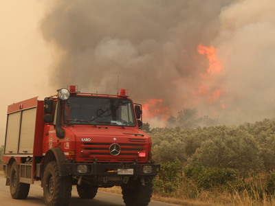 Φωτιά στην Αλεξανδρούπολη: Διακοπή της κ...