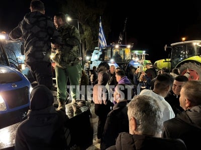 Οι αγρότες έκλεισαν τον κόμβο στην Κάτω ...